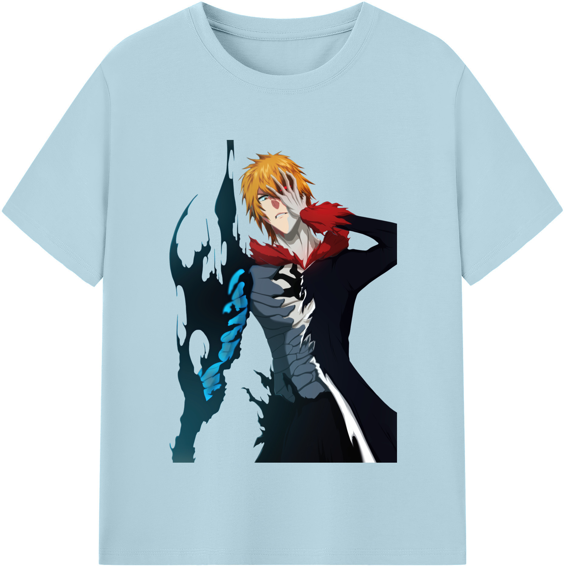 （画像用） ブリーチ 黒崎一護（くろさき いちご）BLEACH Kurosaki Ichigo 綿100％半袖Tシャツ（フロントプリント）